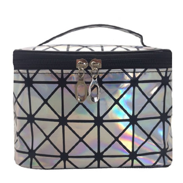 Kvinnor multifunktionella resor Make Up Bag Organizer Pouch Case - stock Silver