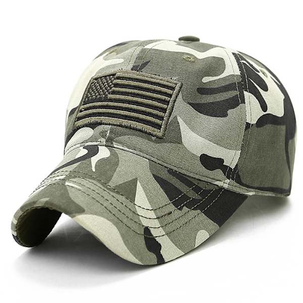 Amerikansk Flaggarmé Baseball Hattar för Män Utomhus Casual Cap - stock Army Green