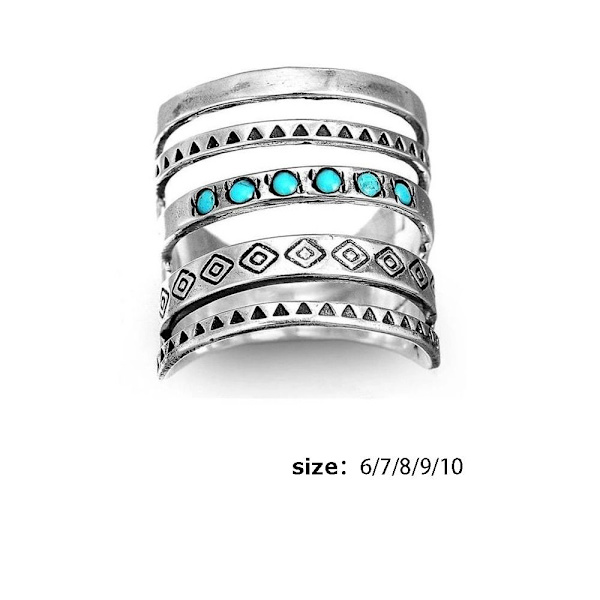 2 st genombrutna ringar snidade ring - high quality 7