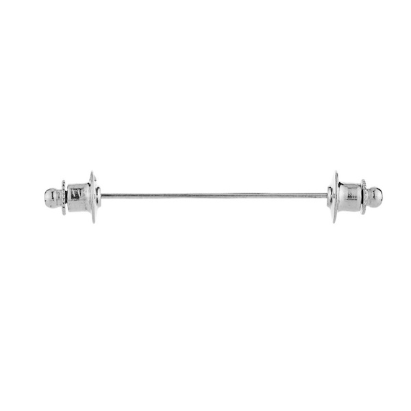 Collar Bar Pin Tie rintakoru SILVER NO CHAIN' - spot-myynti Silver No Chain-No Chain