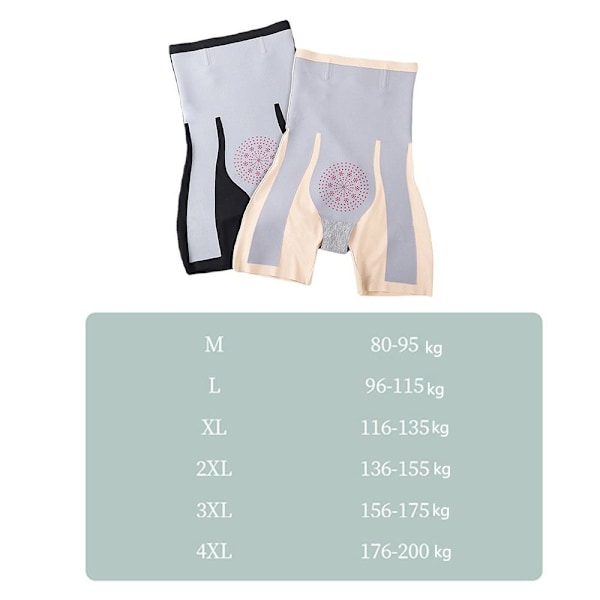 Shapewear Tummy Control Body Shaper MUSTA - varastossa Black M