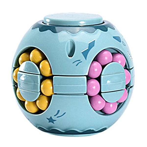 Magic Cube Little Magic Bean Roterande kub Kid Stress Relief Toy - stock Lake Cyan
