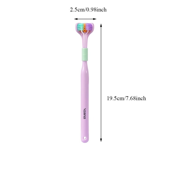 Tresidigt mjukt hår tandborste lila - high quality purple