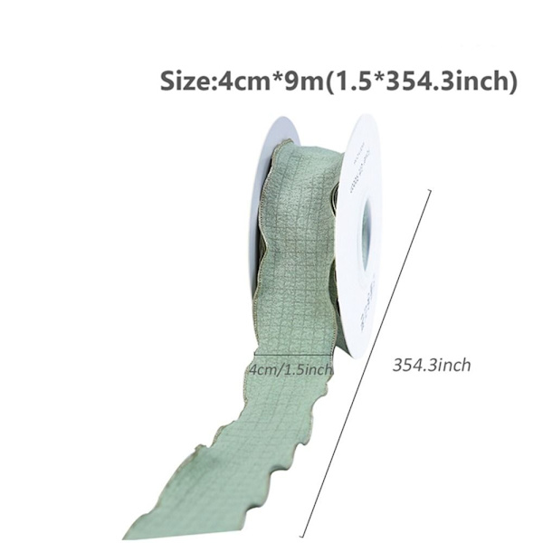 10Yards Skrynkligt bomullsband Linfrö VIT - high quality White