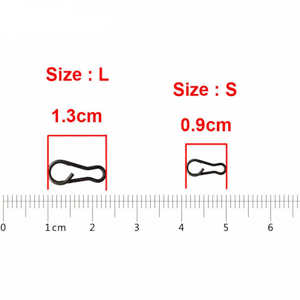 50 STK/ SET Fiske Hängande Snap Barrel Swivel - spot sales L
