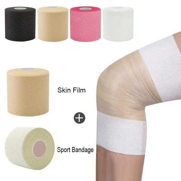 1/2 kpl Foam Bandage sulkapallomaila Overgrip PINK 6CMX20M-2ST - varastossa Pink 6cmx20m-2Pcs-6cmx20m-2Pcs