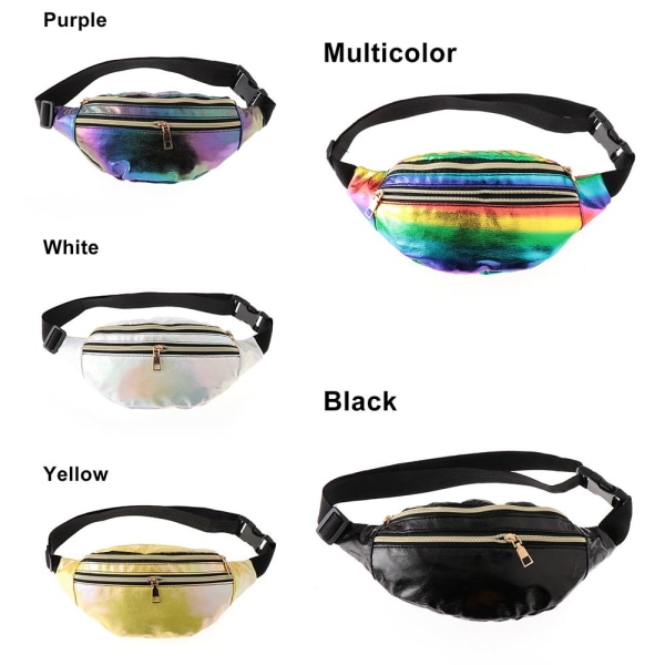 Laser Waist Bag Hip Bum Bag Fanny Pack BLACK - korkea laatu black