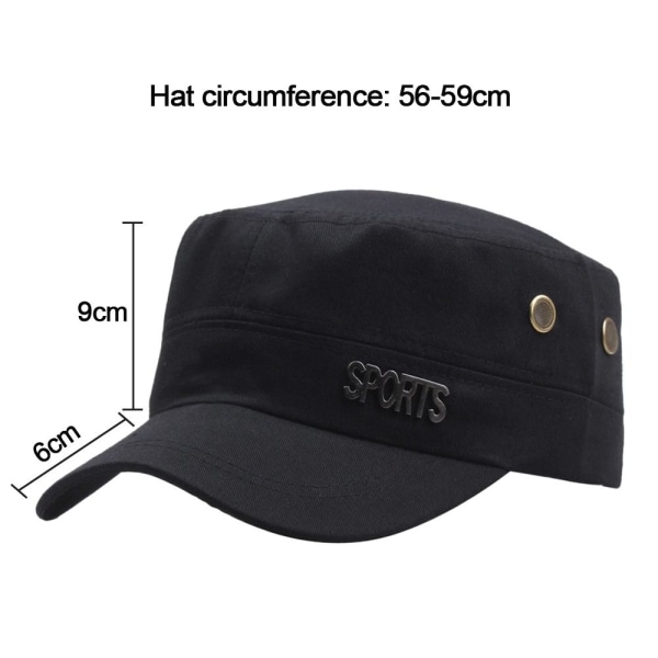 Miesten sotilaallinen lippalakki Flat Top Caps BLACK2 - varastossa black2