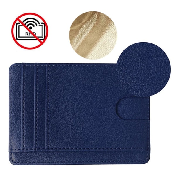 Nahkalompakko RFID Blocking BLUE - varastossa blue