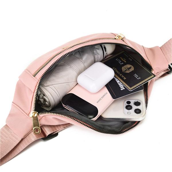 Dam Bum Bag Midja Fanny Pack Reseplånbok Pengar Bälte Bumbag - high quality Pink