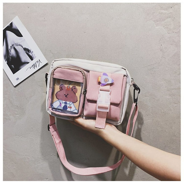 Kawaii Bag Girls Student Pieni anvas-laukku - spot-myynti C