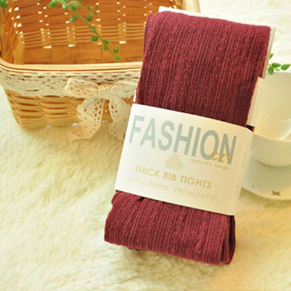 Tights Footed Tights WINE RED - korkea laatu Wine Red