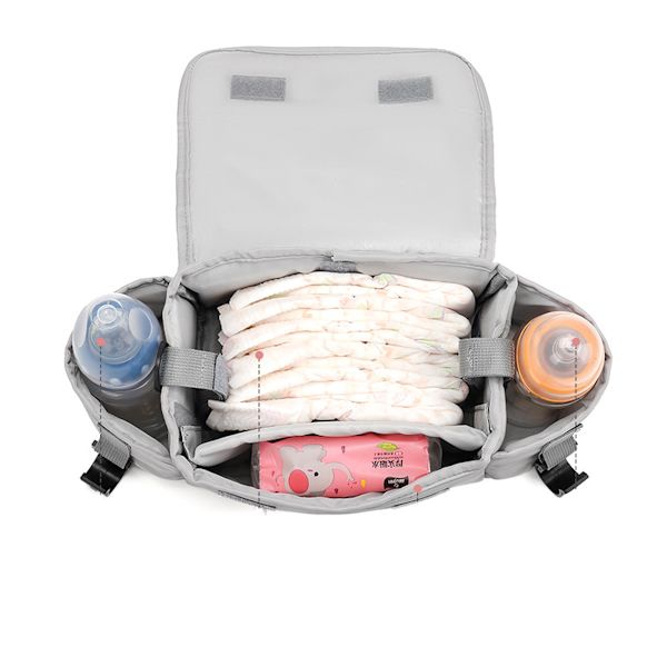 Baby Buggy Organizer Barnvagn Förvaringsväska Barnvagnar grey - high quality grey