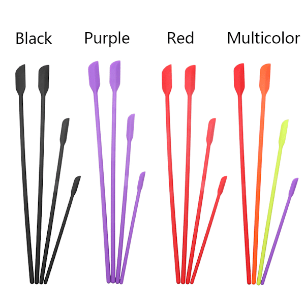 4st Mini Silikonspatel Set Liten gummispatel LILA - on stock purple
