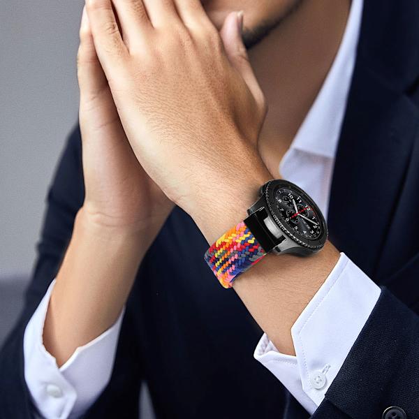 20 mm/22 mm rannerengas Samsung Galaxy Watch Classic -rannekorulle - varastossa rainbow 20mm
