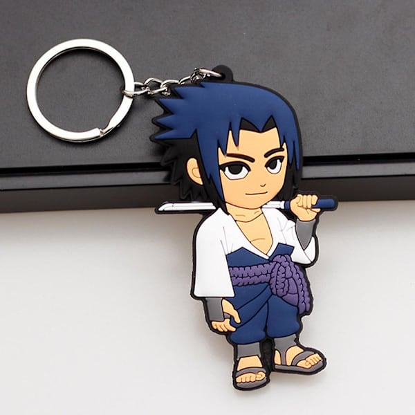 Naruto Nyckelring Tillbehör Presenter Anime hängande Nyckelring Berlock för handväskor, portmonnäer, väskor - on stock Sasuke Uchiha