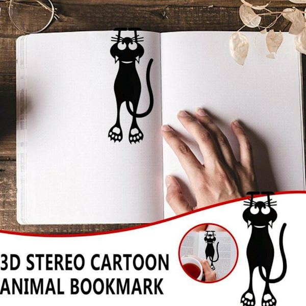 2kpl Black Cat -kirjateline kirjapapereille Creative Gift - varastossa