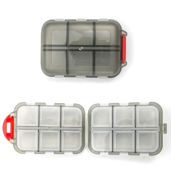 2kpl 12 Grid Pill Box Daily Case VALKOINEN - varastossa White