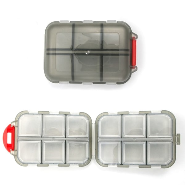 2kpl 12 Grid Pills Box Daily Case GREY - spot-myynti Grey