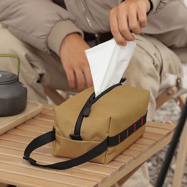 Utomhus Camping Tissue Box Hållare Vattentät Servettpapper Tissu - on stock Army green