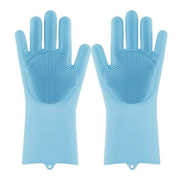 Magic Gloves Silikonikumipesukone Scrubber Kitchen Clean - varastossa Pink One Size