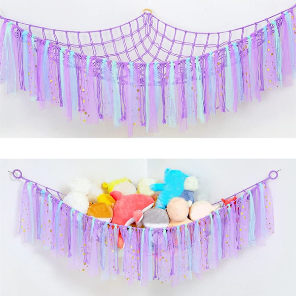 Näthängmatta för gosedjur Förvaringsnät för gosedjur - on stock Light Purple