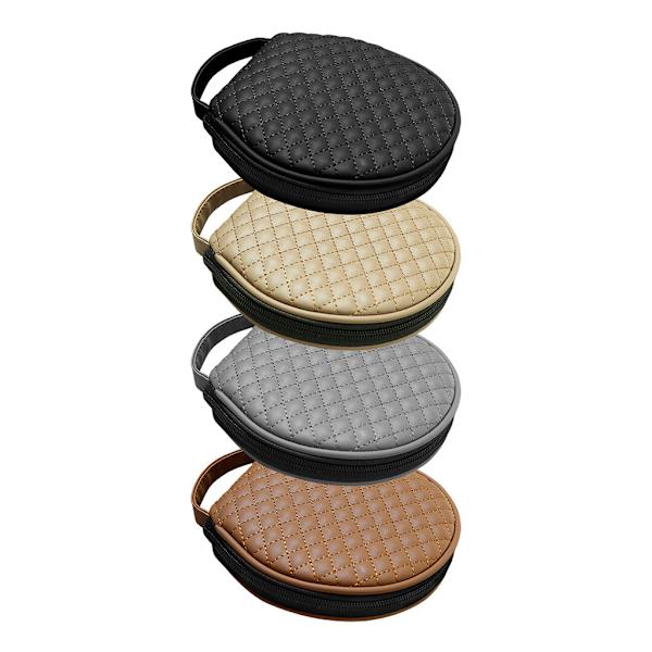 Liten CD för case Förvaring Plånbok DVD skivavdelare Mapphållare Runt Läder 20 Kapacitet Bil CD-hållare Comfy Leather - high quality Brown