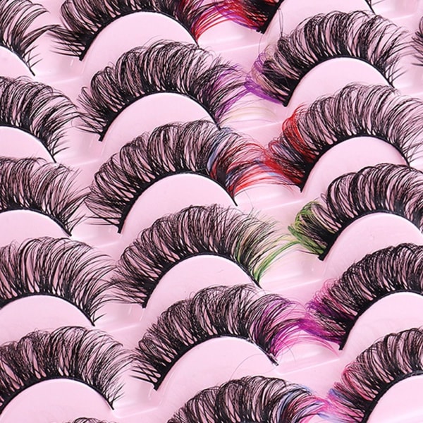 Colored Lashes Mink Lashes Luonnolliset tekoripset - spot-ale Color-Mix14