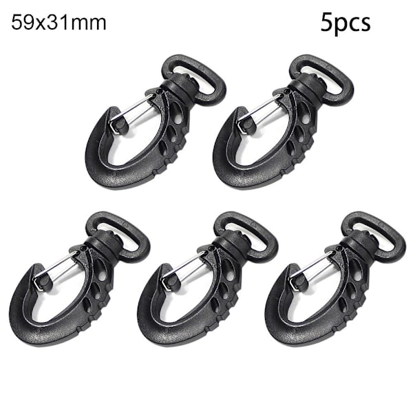 5st Hummerkarbinfjäder Quickdraws Clip 59X31MM - on stock 59x31mm