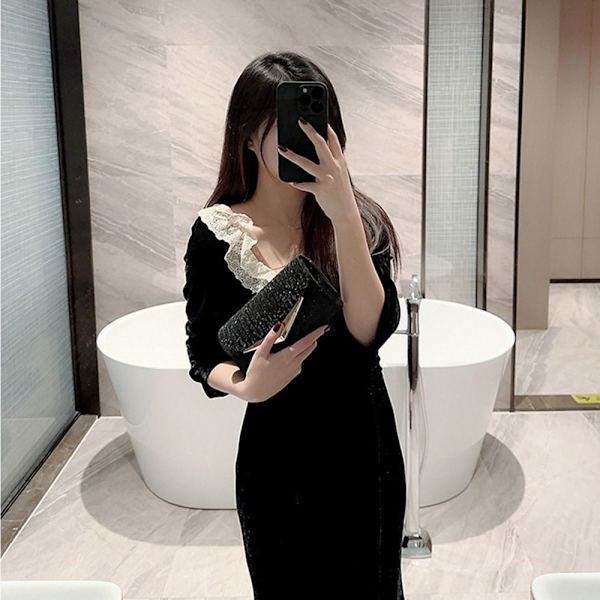 Evening Bags Dinner Bag MUSTA - korkea laatu black