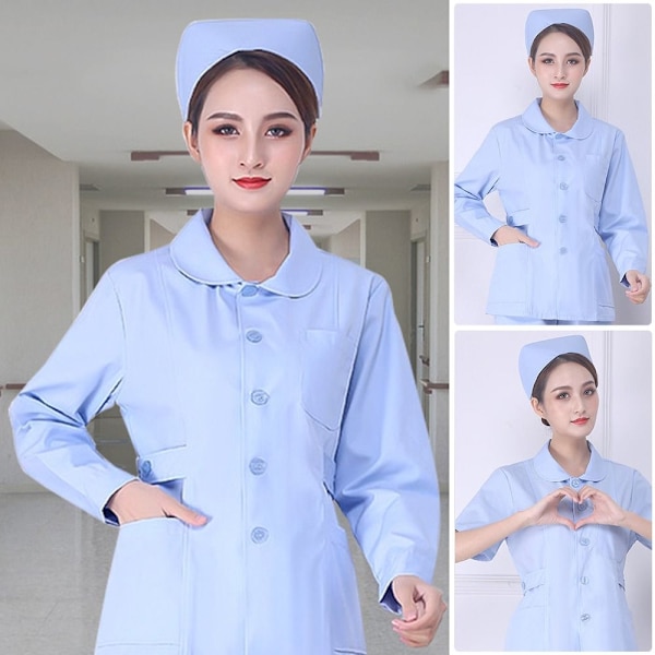 Sjuksköterskehatt Cap LJUSBLÅ - on stock Light blue