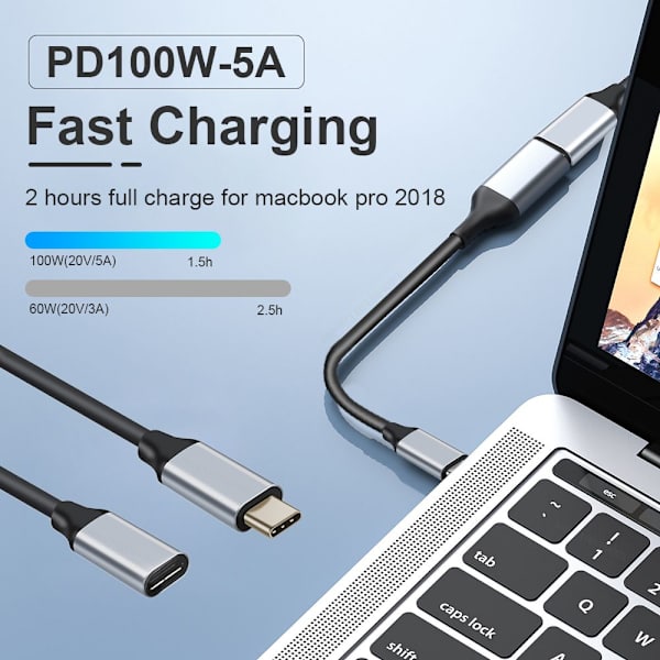 USB C -jatkokaapeli USB 3.1 Gen2 0,5M - varastossa 0.5m