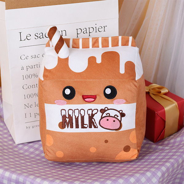 Maitopakkaus pehmotyyny Maito PP puuvilla täytetty lelu sarjakuva maitonukke pojille tytöille - korkea laatu Chocolate Milk