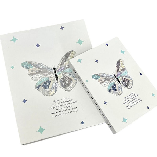 Butterfly A4/A5 Pärm Fotokortshållare A5WHITE BUTTERFLY WHITE A5 - on stock A5White Butterfly