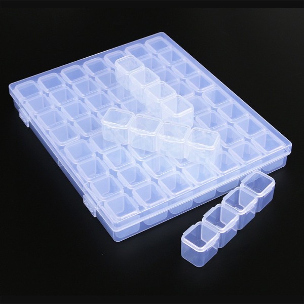 28/56 Grids Beads Storage Box, Art Rhinestone Tools - on stock multicolour 28 compartment storage box