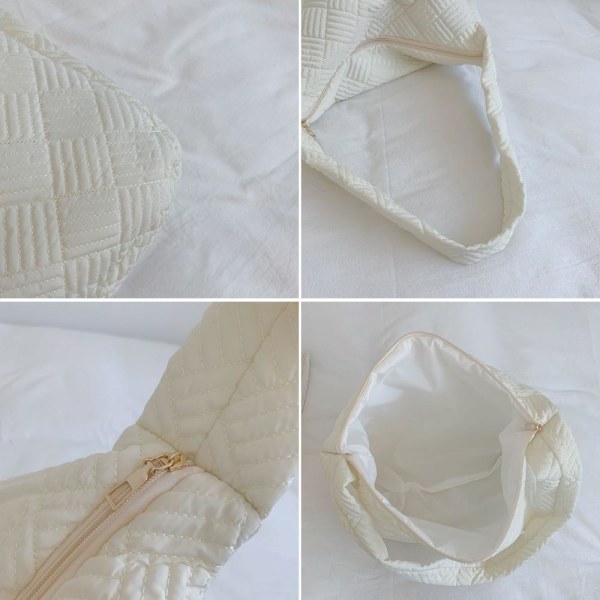 Damväskor Vintervarma axelväskor i bomull - stock beige