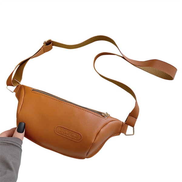 Dam Midjeväska PU-läder Midjepaket Chest Multifunction Mobil - spot försäljning Brown