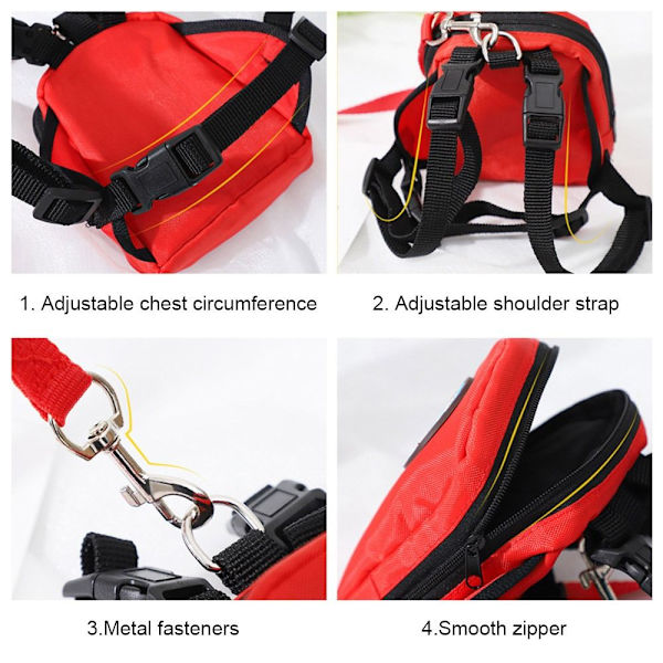 Koiran itsereppu Lemmikkien reppu RED L - spot-ale red L