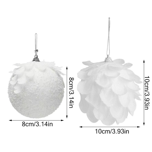 2/3 kpl Joulun ripustuspallo joulukuusen koristelu 10cm1-2kpl 10cm - spot-myynti 10cm1-2pcs