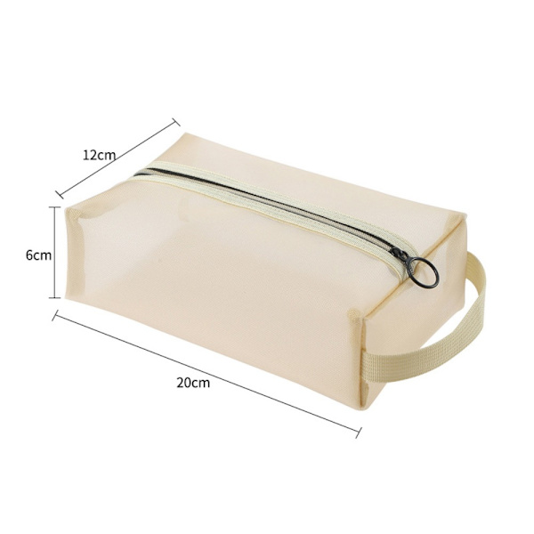 1 kpl Matkakosmetiikkapussi Meikkipussi BEIGE L - spot-myynti Beige L-L