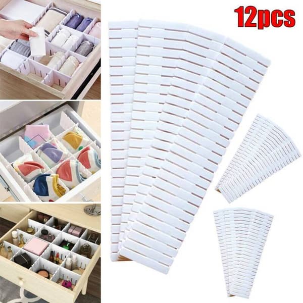 Justerbar låddelare Organizer Strumpor Förvaring Organizer - high quality 8PCS