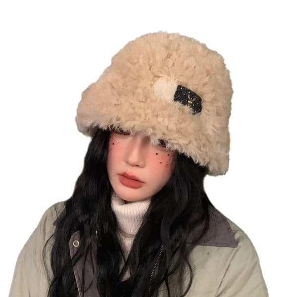 Plush Bucket Cap Bucket Hat IVORY - varastossa ivory