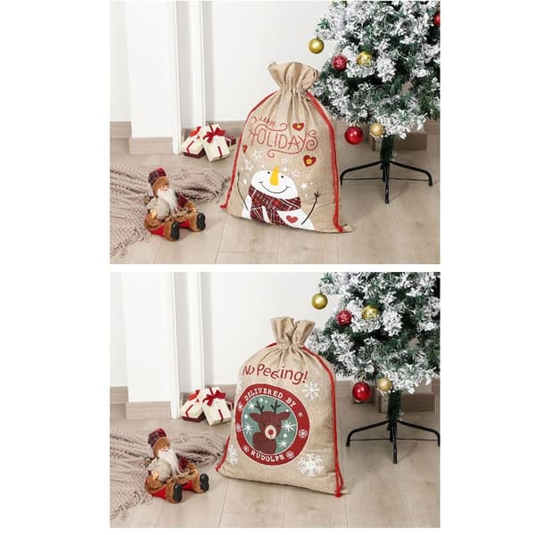 Christmas Snowman Sacks Presentpåsar C - high quality