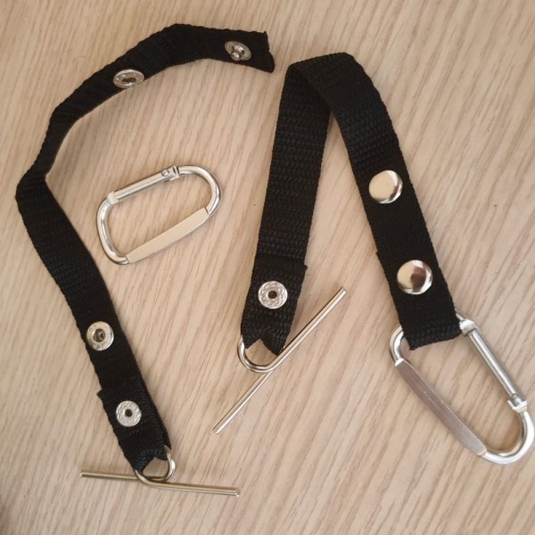 4st Svart Polyester Tejp stringtrosa - on stock