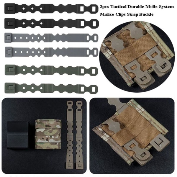 2st Tactical Molle System Malice Clips KHAKI 26CM - high quality Khaki 26cm