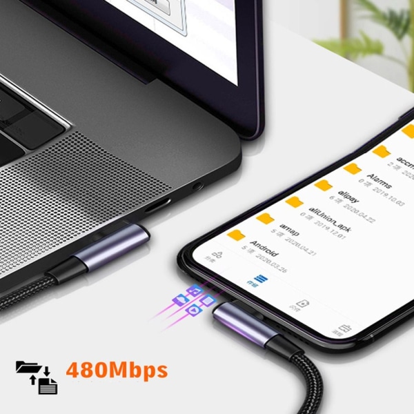 Snabbladdningskabel USB C till USB Typ C 1M - stock 1m