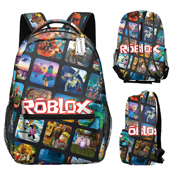 Roblox ryggsäck tryckt ryggsäck My World ryggsäck tecknad anime barnryggsäck-YX023