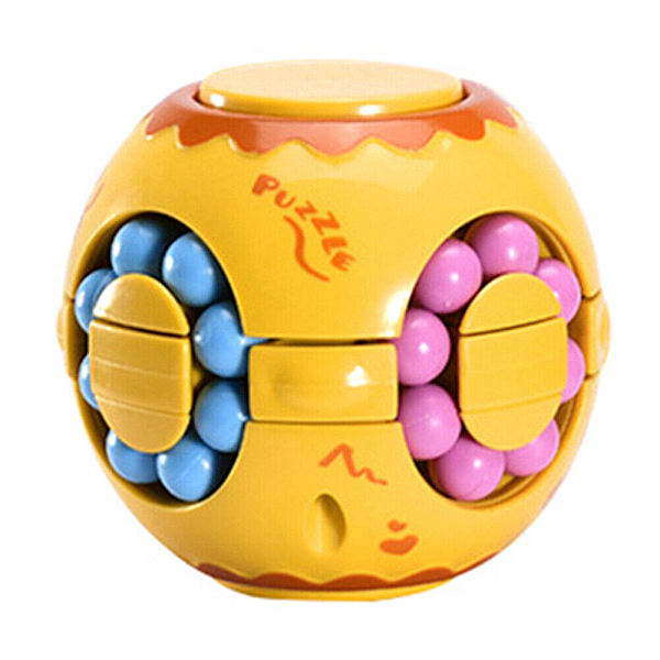 Magic Cube Little Magic Bean Roterande kub Kid Stress Relief Toy - stock Vine yellow