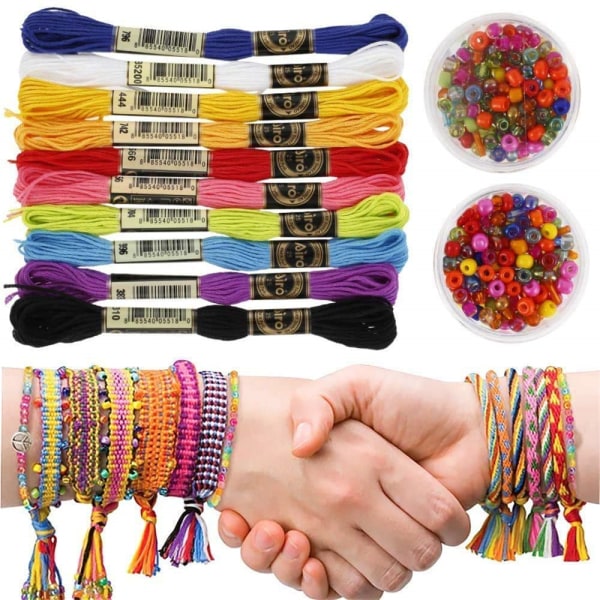Vänskapsarmband Knitting Toy Diy Rainbow Weave Armband - stock blue