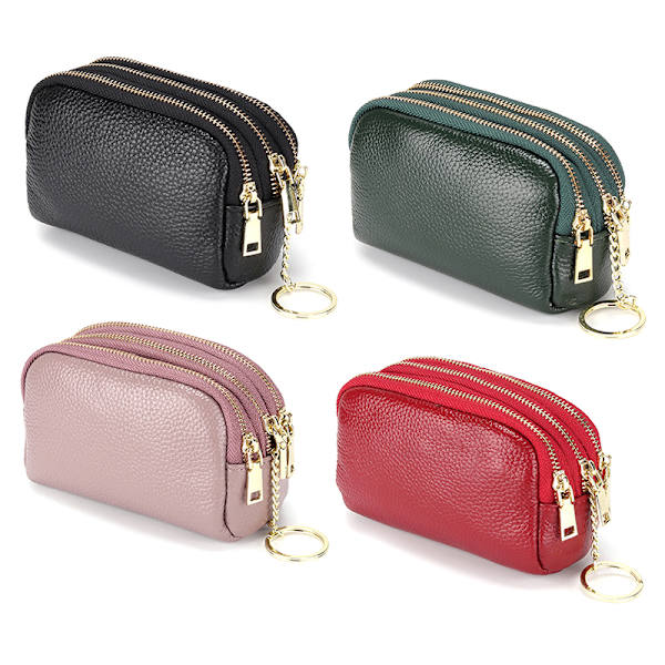 Bilnyckelplånböcker Modenyckelhållare Nyckelring med tre case K - on stock Black